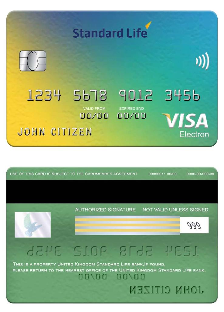 United Kingdom Standard Life bank visa electron card
